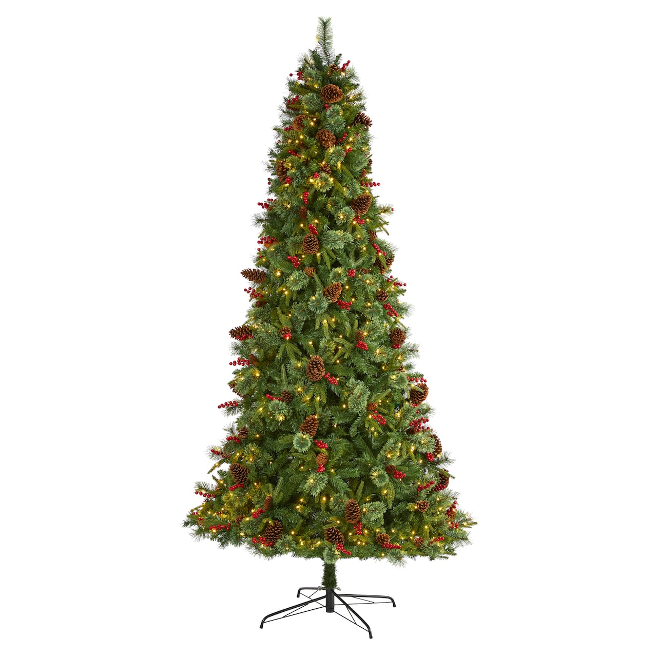 9ft. Pre-Lit Norway Mixed Pine Artificial Christmas Tree, Clear LED Lights